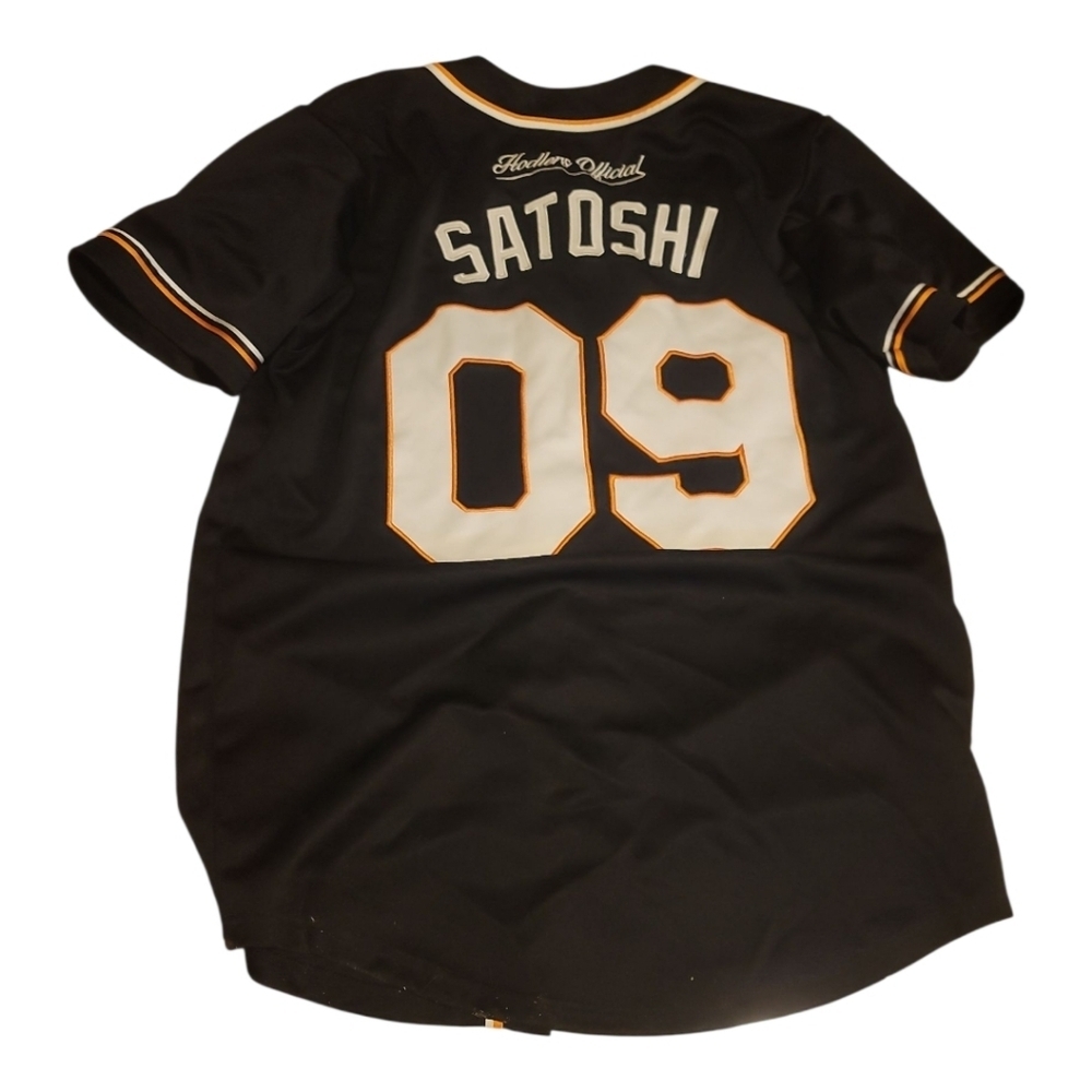 Hodlers official Black white gold team Bitcoin satoshi Baseball Jersey L - Picture 3 of 5